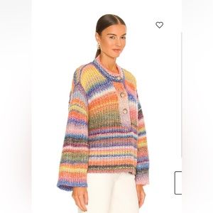 Something Navy | Sweaters | Something Navy Ombre Henley Sweater In Rainbow  Multi Size S | Poshmark